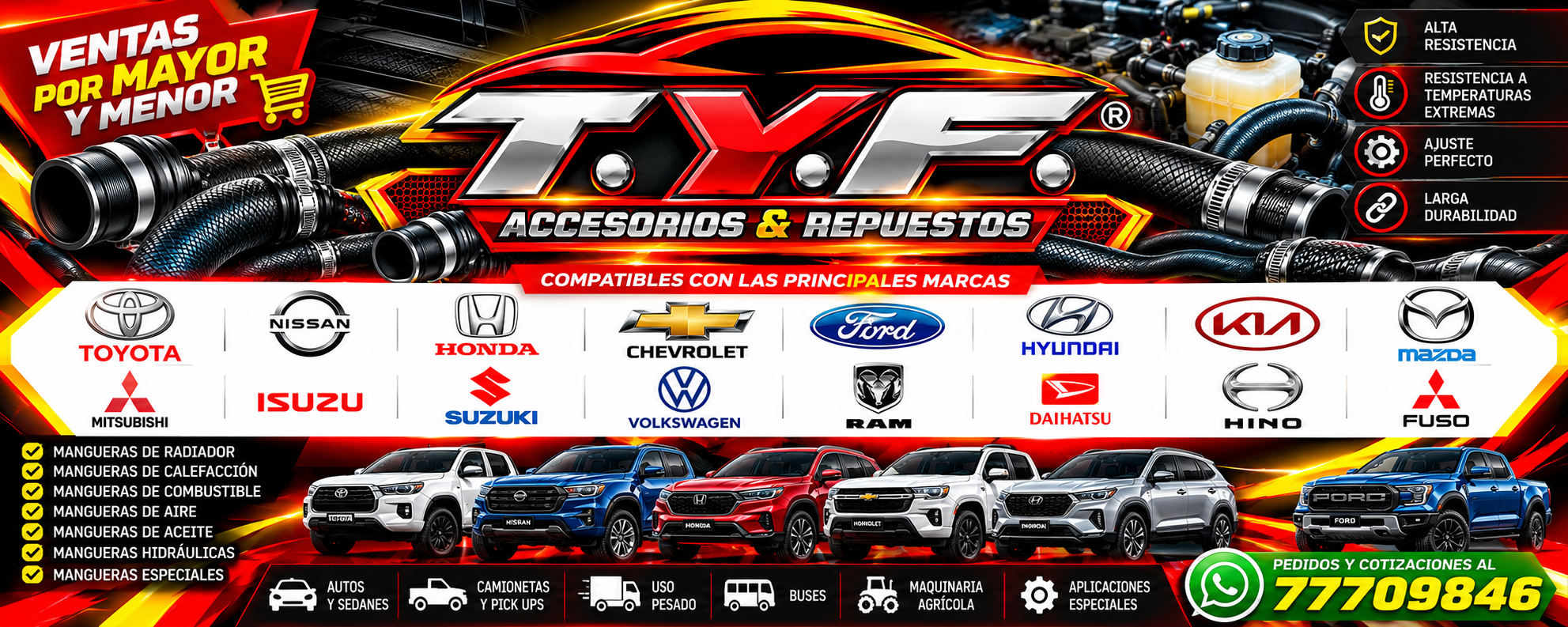 Marcas de vehículos compatibles con T.Y.F.